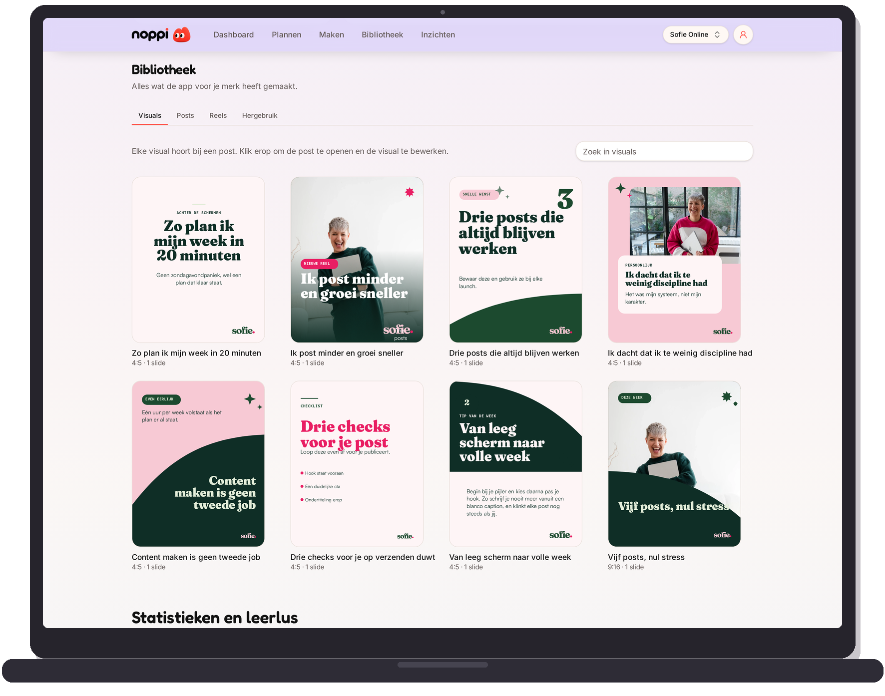 noppi: Bibliotheek: alle visuals klaar, nooit vastgezet